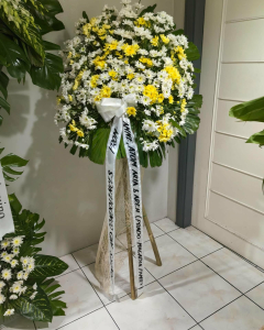 !mix color funeral  stand (yellow & white )